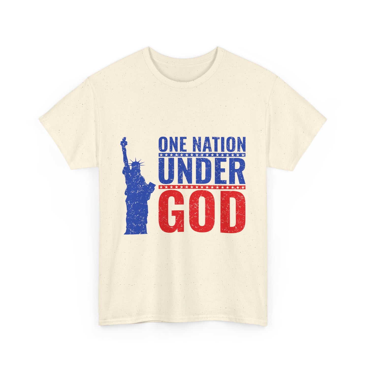 Unisex Heavy Cotton Tee - One Nation Under God, Patriotic T-Shirt, Independence Day Apparel, USA Pride Shirt, Gift for Freedom Lovers