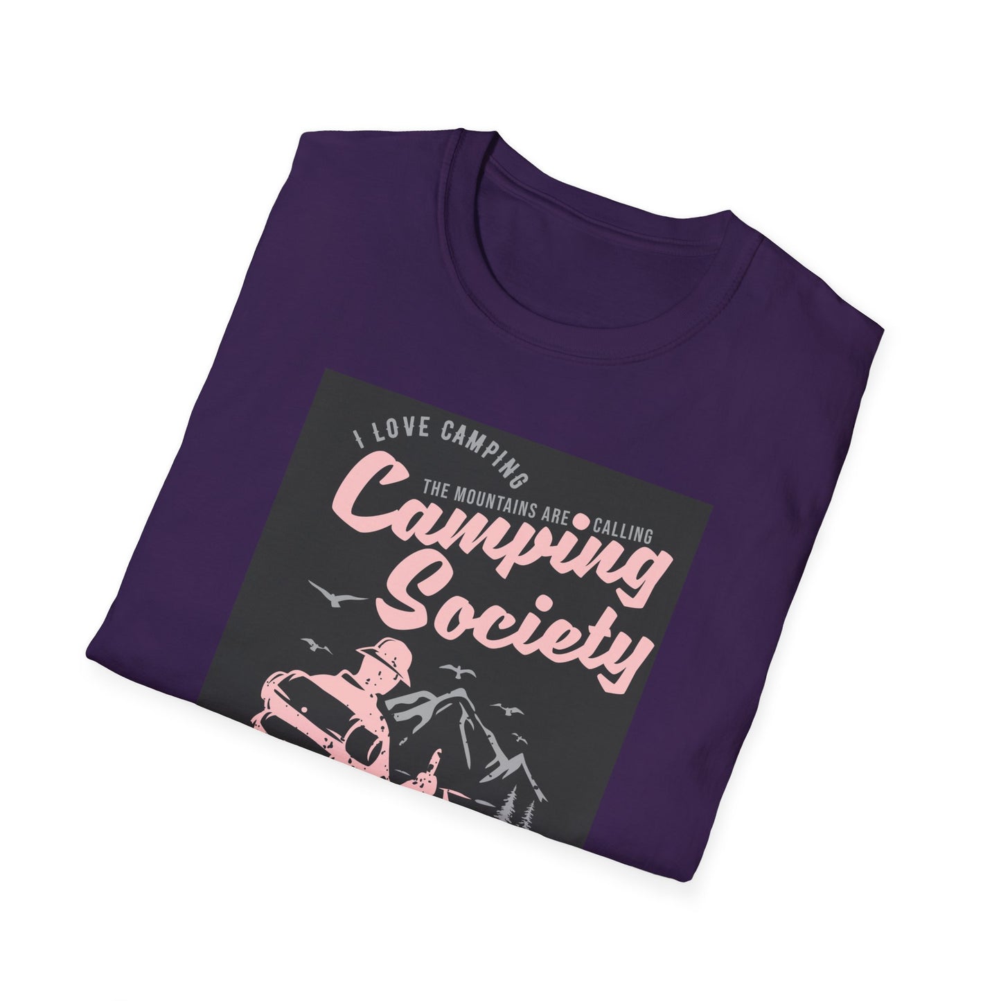Camping Society Unisex Softstyle T-Shirt, Adventure Shirt, Gift for Campers, Hiking Tee, Outdoor Apparel, Sleep Under the Stars