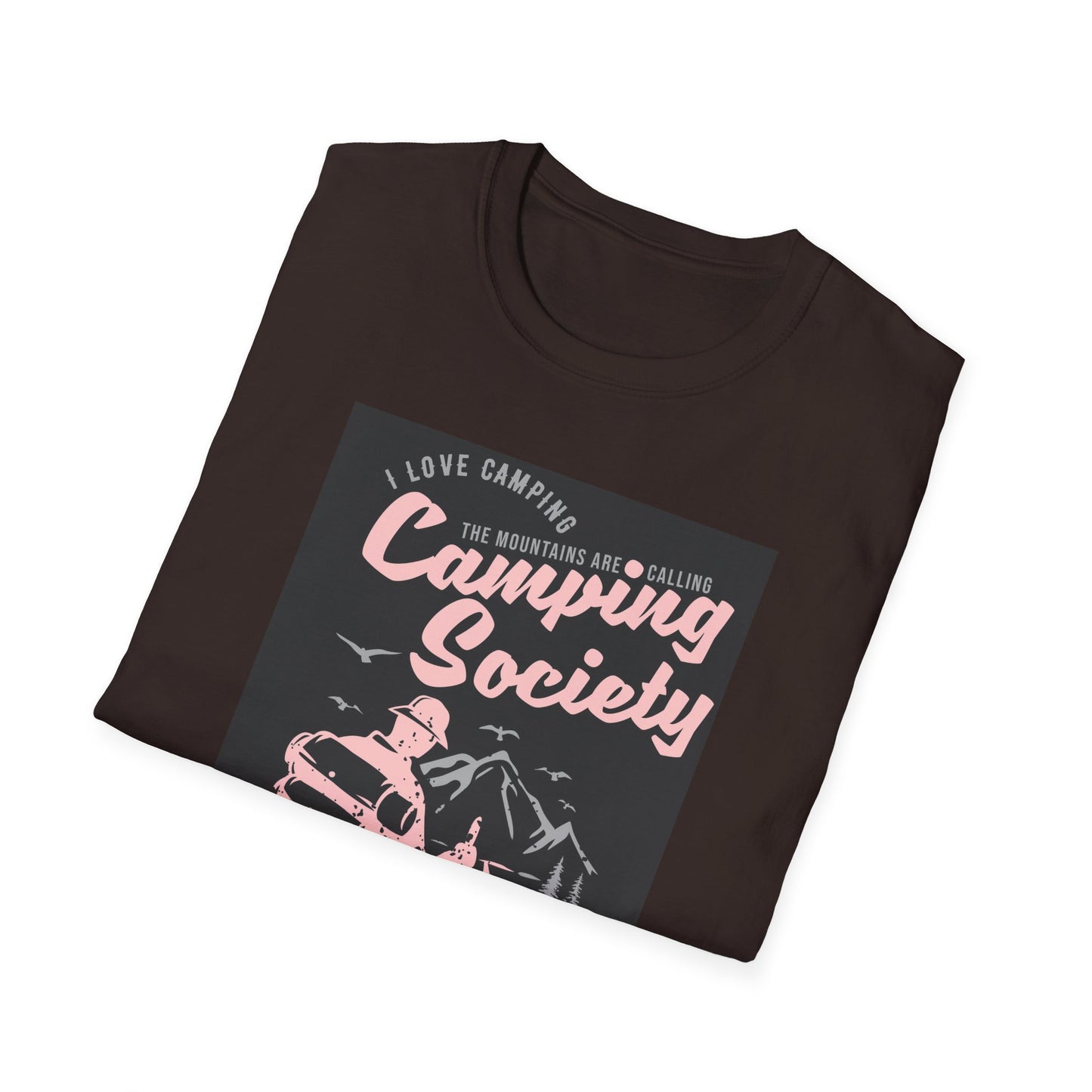 Camping Society Unisex Softstyle T-Shirt, Adventure Shirt, Gift for Campers, Hiking Tee, Outdoor Apparel, Sleep Under the Stars