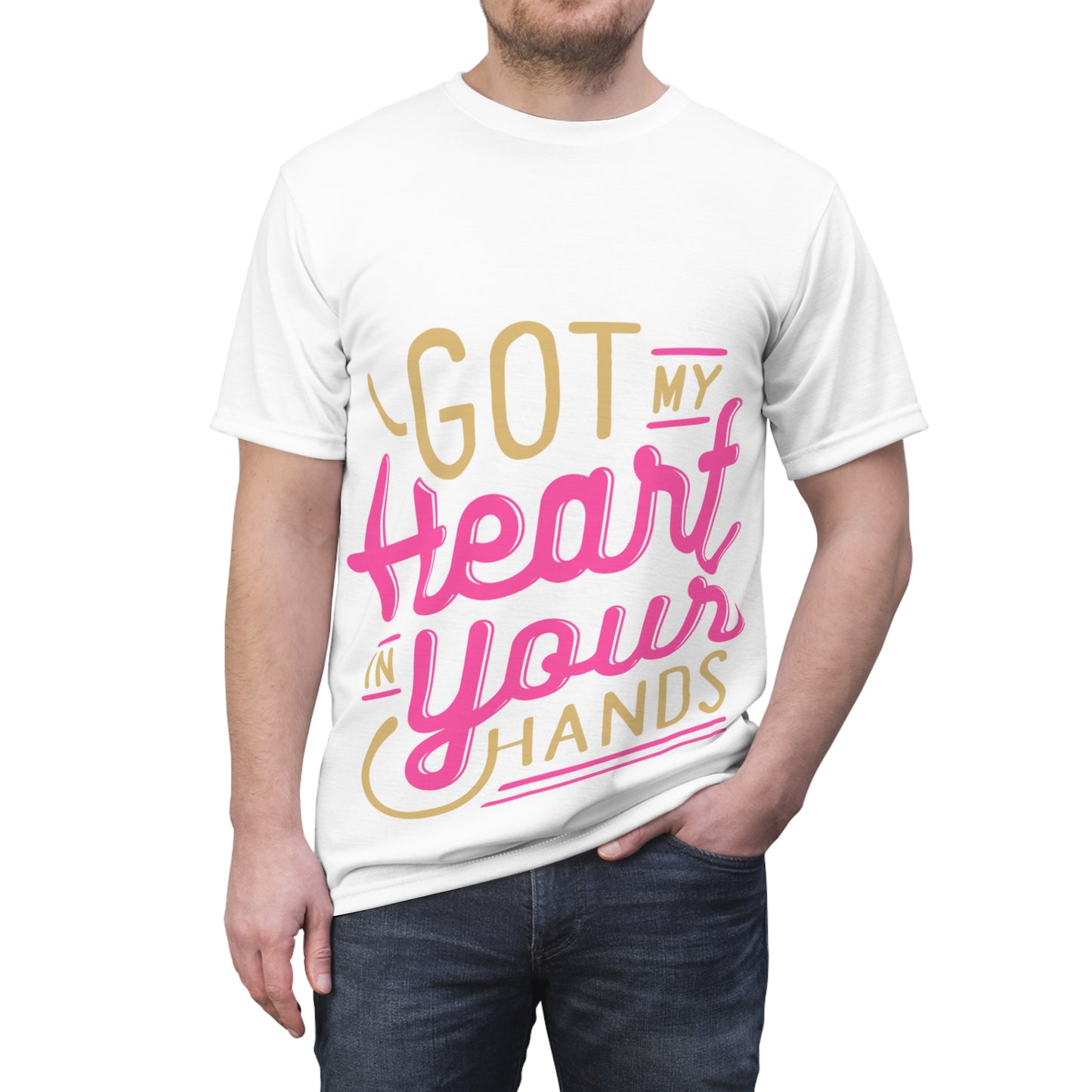 Romantic Unisex Tee - "Got My Heart in Your Hands" - Perfect for Anniversaries, Valentine’s Day, Gift for Him/Her