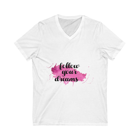 Unisex Jersey Short Sleeve V-Neck Tee